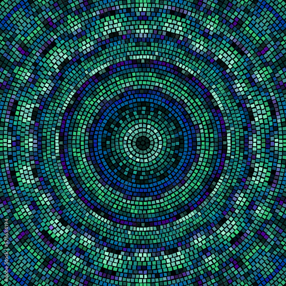 Poster vector seamless mosaic art pattern. art background.