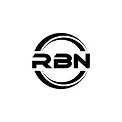 RBN letter logo design with white background in illustrator, vector logo modern alphabet font overlap style. calligraphy designs for logo, Poster, Invitation, etc.