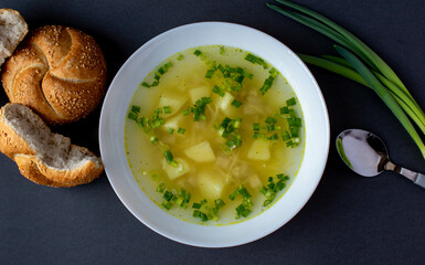 homemade chicken soup with noodles