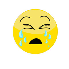 Expression de visage sur émoticône