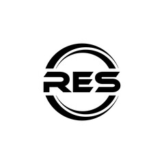 RES letter logo design with white background in illustrator, vector logo modern alphabet font overlap style. calligraphy designs for logo, Poster, Invitation, etc.