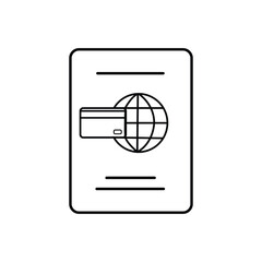 international passport icon vector illustration