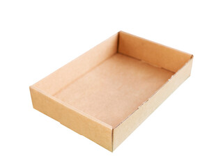 Cardboard containers isolated on white