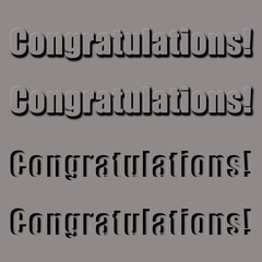 半立体的な英文字のイラスト、凹凸のある文字のイラスト