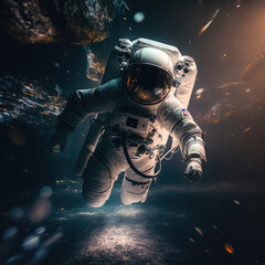 Fototapeta na wymiar astronaut in space