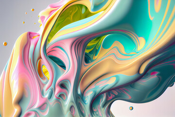 Obraz premium A colorful painting with the word art on it Generative ai