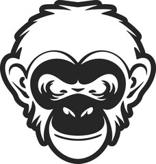 An elegant black and white monkey logo to stylishly represent your brand.