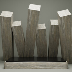 Mockup podium for product presentation podium