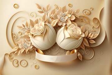 Flower bouquet wallpaper design