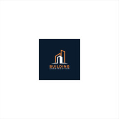 high rise building vector logo