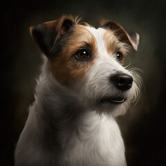 brown and white terrier 
