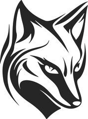 A stunning black and white fox vector logo for your brand's signature look.