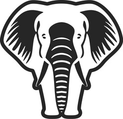 Black and white elephant logo that exudes elegance, perfect for your brand.