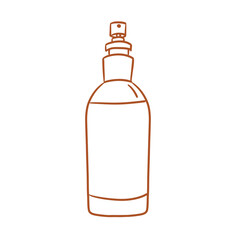 self care things_element_hand drawing style_transparent background_spary bottle 