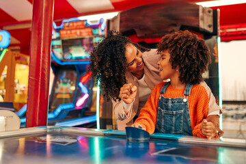 Plakat Kids having fun on a carnival Carousel