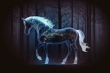 Somewhere in a mystical wood, there lives a unicorn. Generative AI