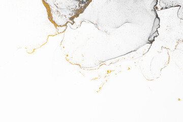 Marble ink abstract art from meticulous original painting abstract background . Painting was painted on high quality paper texture to create smooth marble background pattern of ombre alcohol ink . © InfiniteFlow