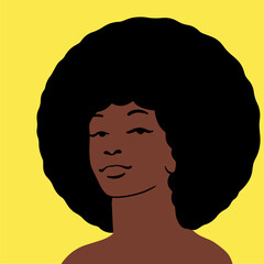 A stylized portrait of a girl. Perfect for logo, poster, avatar, t-shirt design.