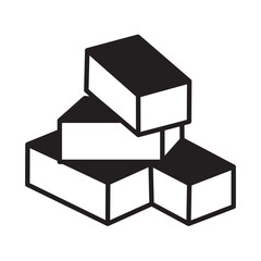 Solid Line BRICK design vector icon