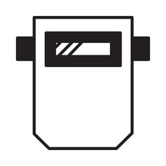 Solid Line WELDING MASK design vector icon