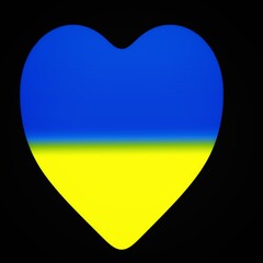 Ukraine flag of heart
