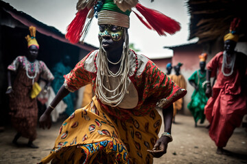 Generative AI. a dancer at a local carnival © Malik Afegbua