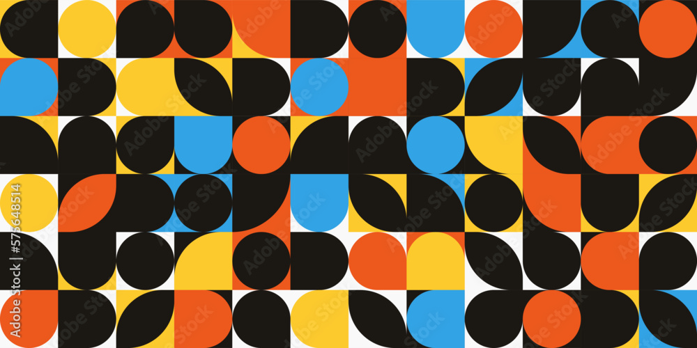 Aufkleber abstract geometric tiles. vector seamless color pattern. for print and interior. seamless and vector