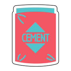 Sticker CEMENT design vector icon