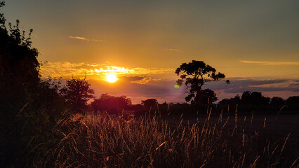sunset in the mountains