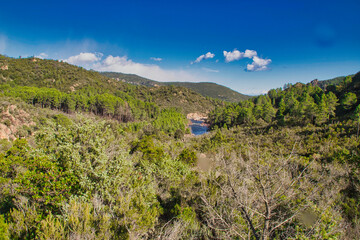 hiking in the mountains