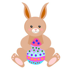 easter bunny with eggs
