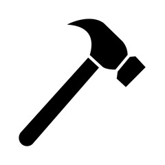 Solid HAMMER design vector icon