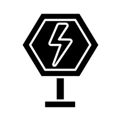 Solid LIGHT BOLT design vector icon