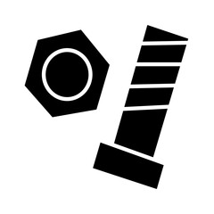 Solid SCREW design vector icon