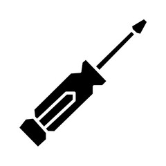 Solid SCREWDRIVER design vector icon