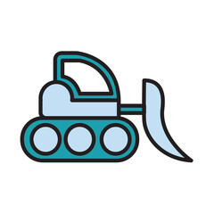 Filled Line BULDOZER design vector icon
