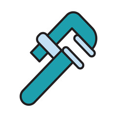 Filled Line CALIPER design vector icon