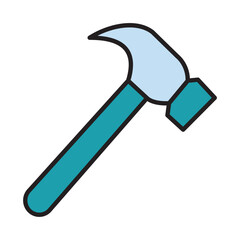 Filled Line HAMMER design vector icon
