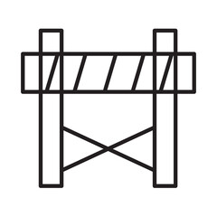 RESTRICTED BARRIER design vector icon
