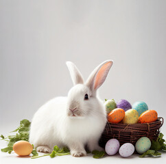 Happy easter day background. Ai generated.