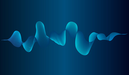 abstract blue background with wave design .