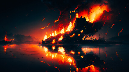 Fire on the water