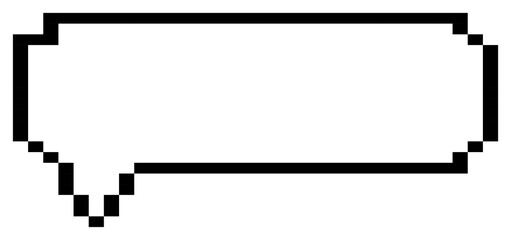 pixel 8bit text box, speech bubble, messages box