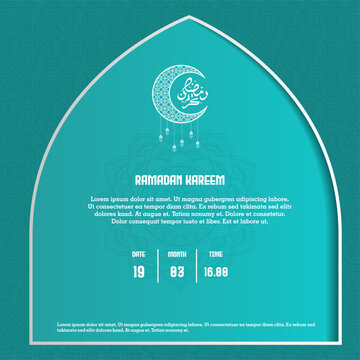 Islamic social media post template for ramadan kareem and good for another islamic party