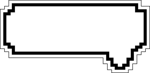pixel 8bit text box, speech bubble, messages box
