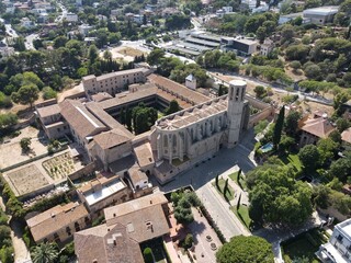 A bird's view of the Monastery of Pedralbes, Barcelona, Spain