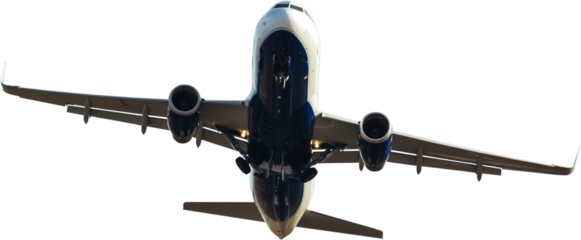 A Commercial air plane take off on a day time.