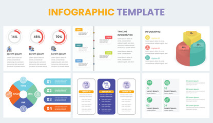 Set of infographic presentation templates