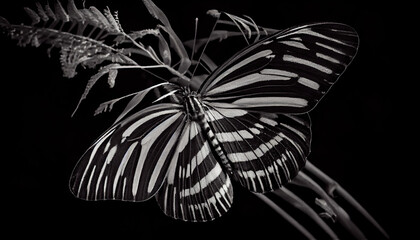 Fototapeta na wymiar A Zebra Longwing Butterfly