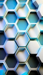 Tapeten 3D hexagonal pattern background  © Paul
